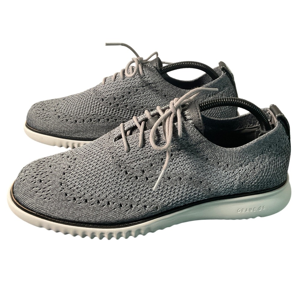 Cole Haan ZEROGRAND Stitchlite Knit Oxford Mens 8.5 Grey Heather Wingtip C28760
